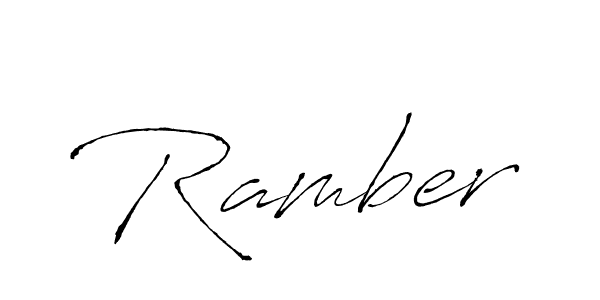 Also You can easily find your signature by using the search form. We will create Ramber name handwritten signature images for you free of cost using Antro_Vectra sign style. Ramber signature style 6 images and pictures png