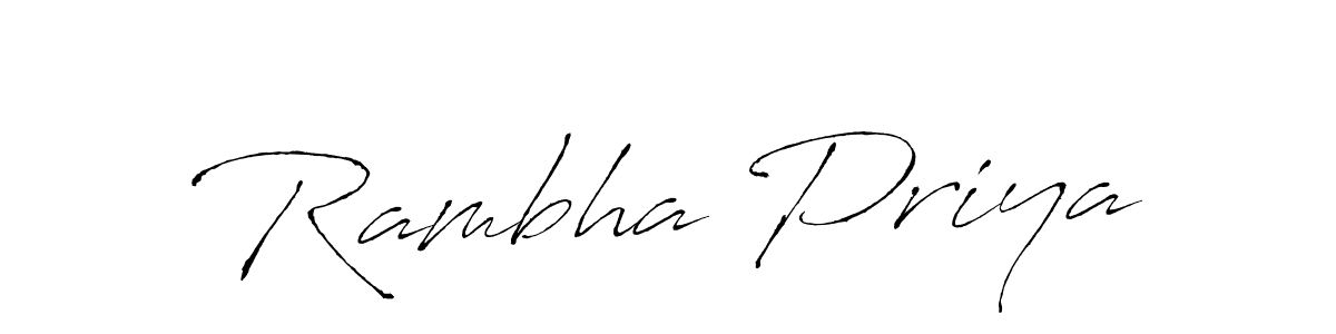 How to make Rambha Priya signature? Antro_Vectra is a professional autograph style. Create handwritten signature for Rambha Priya name. Rambha Priya signature style 6 images and pictures png