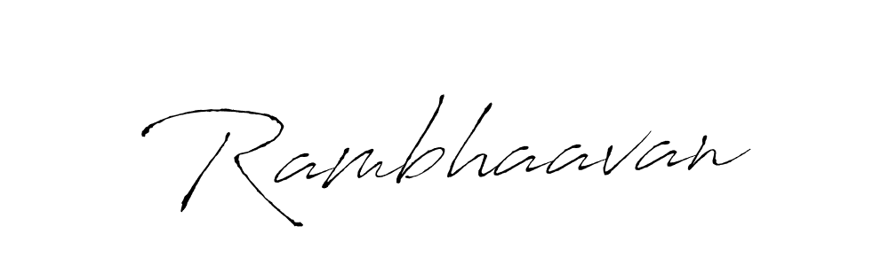 Create a beautiful signature design for name Rambhaavan. With this signature (Antro_Vectra) fonts, you can make a handwritten signature for free. Rambhaavan signature style 6 images and pictures png