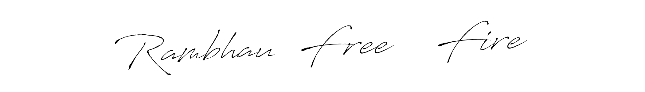 The best way (Antro_Vectra) to make a short signature is to pick only two or three words in your name. The name Rambhau  Free    Fire include a total of six letters. For converting this name. Rambhau  Free    Fire signature style 6 images and pictures png