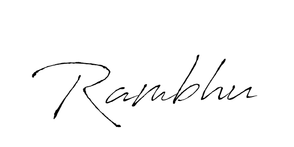 Also we have Rambhu name is the best signature style. Create professional handwritten signature collection using Antro_Vectra autograph style. Rambhu signature style 6 images and pictures png