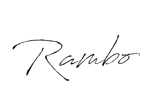 How to make Rambo signature? Antro_Vectra is a professional autograph style. Create handwritten signature for Rambo name. Rambo signature style 6 images and pictures png