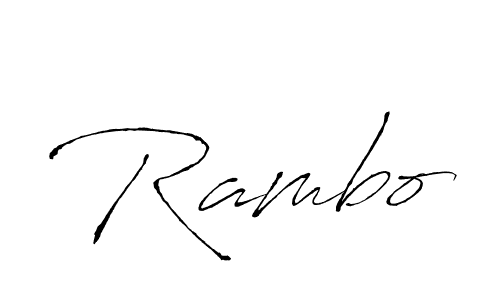 How to make Rambo signature? Antro_Vectra is a professional autograph style. Create handwritten signature for Rambo name. Rambo signature style 6 images and pictures png