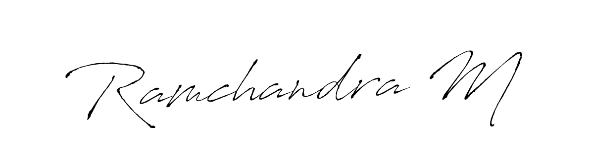 You should practise on your own different ways (Antro_Vectra) to write your name (Ramchandra M) in signature. don't let someone else do it for you. Ramchandra M signature style 6 images and pictures png