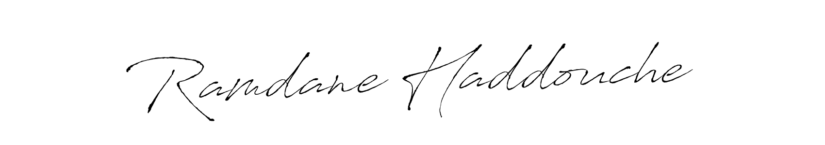 Design your own signature with our free online signature maker. With this signature software, you can create a handwritten (Antro_Vectra) signature for name Ramdane Haddouche. Ramdane Haddouche signature style 6 images and pictures png
