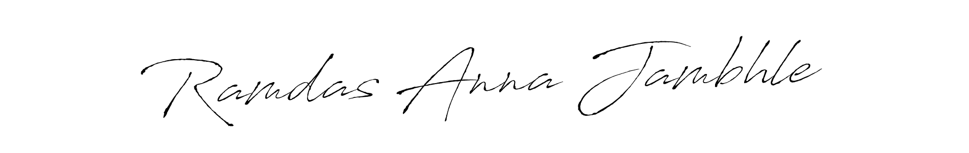 How to make Ramdas Anna Jambhle name signature. Use Antro_Vectra style for creating short signs online. This is the latest handwritten sign. Ramdas Anna Jambhle signature style 6 images and pictures png