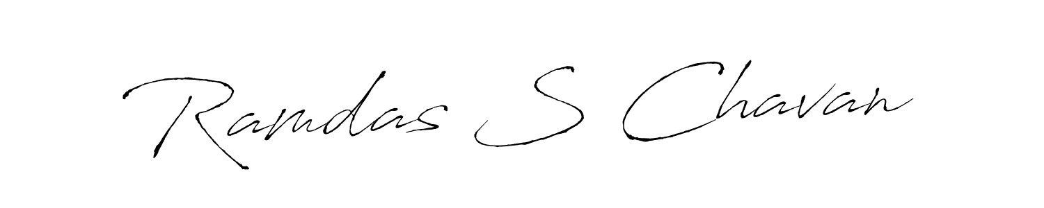 How to make Ramdas S Chavan name signature. Use Antro_Vectra style for creating short signs online. This is the latest handwritten sign. Ramdas S Chavan signature style 6 images and pictures png