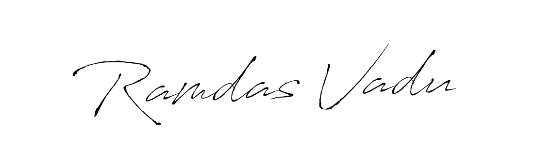 Design your own signature with our free online signature maker. With this signature software, you can create a handwritten (Antro_Vectra) signature for name Ramdas Vadu. Ramdas Vadu signature style 6 images and pictures png