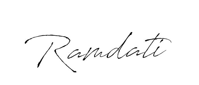 You should practise on your own different ways (Antro_Vectra) to write your name (Ramdati) in signature. don't let someone else do it for you. Ramdati signature style 6 images and pictures png