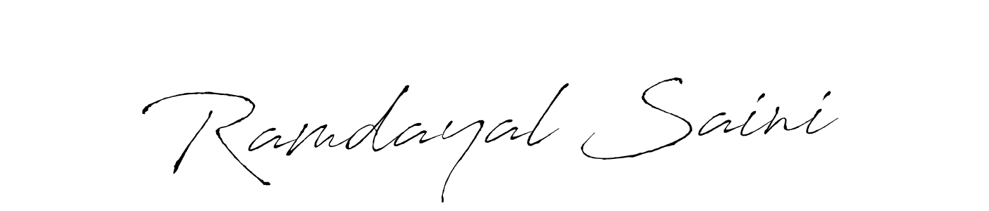 Also we have Ramdayal Saini name is the best signature style. Create professional handwritten signature collection using Antro_Vectra autograph style. Ramdayal Saini signature style 6 images and pictures png