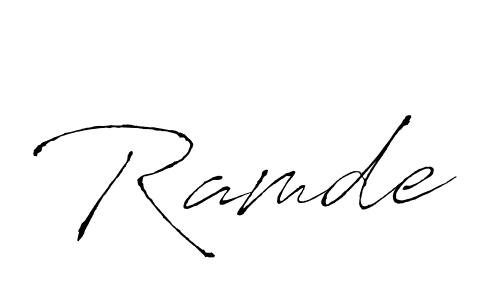 Ramde stylish signature style. Best Handwritten Sign (Antro_Vectra) for my name. Handwritten Signature Collection Ideas for my name Ramde. Ramde signature style 6 images and pictures png