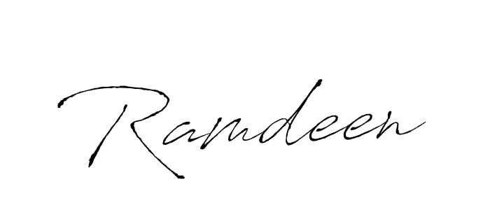 Antro_Vectra is a professional signature style that is perfect for those who want to add a touch of class to their signature. It is also a great choice for those who want to make their signature more unique. Get Ramdeen name to fancy signature for free. Ramdeen signature style 6 images and pictures png