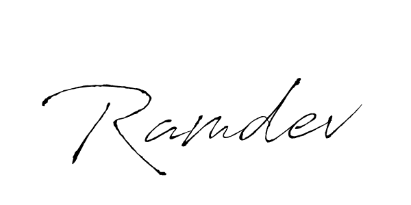 Create a beautiful signature design for name Ramdev. With this signature (Antro_Vectra) fonts, you can make a handwritten signature for free. Ramdev signature style 6 images and pictures png