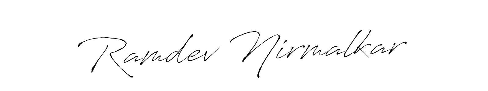 You can use this online signature creator to create a handwritten signature for the name Ramdev Nirmalkar. This is the best online autograph maker. Ramdev Nirmalkar signature style 6 images and pictures png