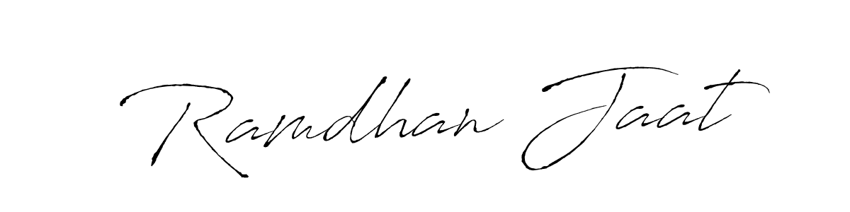 Make a beautiful signature design for name Ramdhan Jaat. With this signature (Antro_Vectra) style, you can create a handwritten signature for free. Ramdhan Jaat signature style 6 images and pictures png