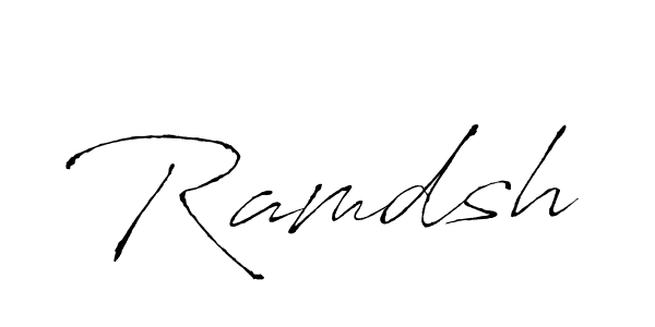 Use a signature maker to create a handwritten signature online. With this signature software, you can design (Antro_Vectra) your own signature for name Ramdsh. Ramdsh signature style 6 images and pictures png