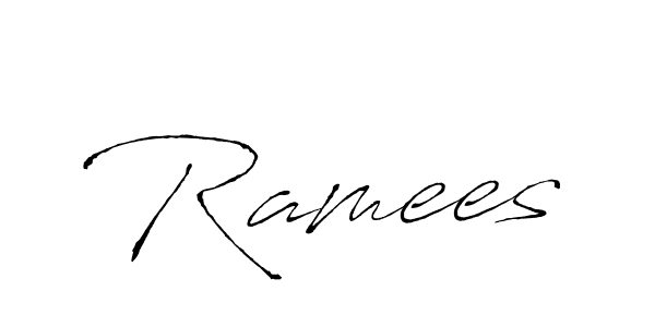 Create a beautiful signature design for name Ramees. With this signature (Antro_Vectra) fonts, you can make a handwritten signature for free. Ramees signature style 6 images and pictures png