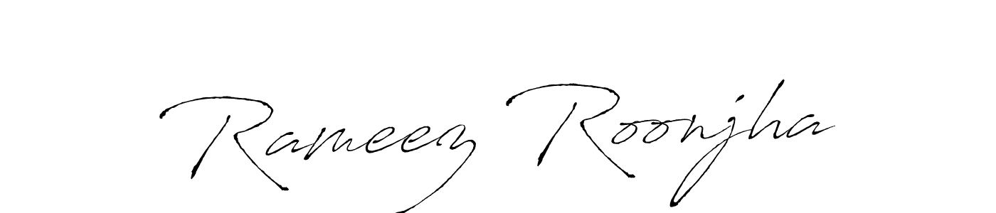 Rameez Roonjha stylish signature style. Best Handwritten Sign (Antro_Vectra) for my name. Handwritten Signature Collection Ideas for my name Rameez Roonjha. Rameez Roonjha signature style 6 images and pictures png