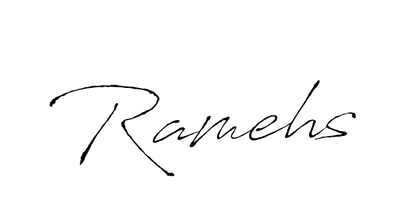 The best way (Antro_Vectra) to make a short signature is to pick only two or three words in your name. The name Ramehs include a total of six letters. For converting this name. Ramehs signature style 6 images and pictures png