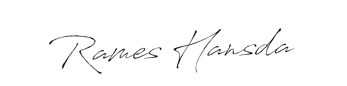 Make a beautiful signature design for name Rames Hansda. With this signature (Antro_Vectra) style, you can create a handwritten signature for free. Rames Hansda signature style 6 images and pictures png