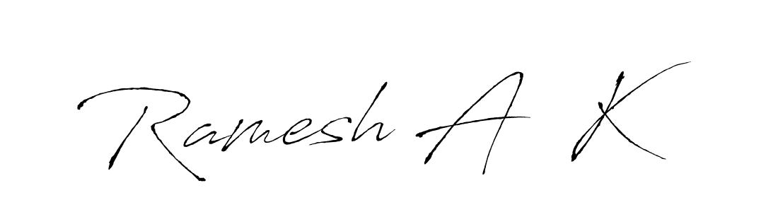 Design your own signature with our free online signature maker. With this signature software, you can create a handwritten (Antro_Vectra) signature for name Ramesh A  K. Ramesh A  K signature style 6 images and pictures png