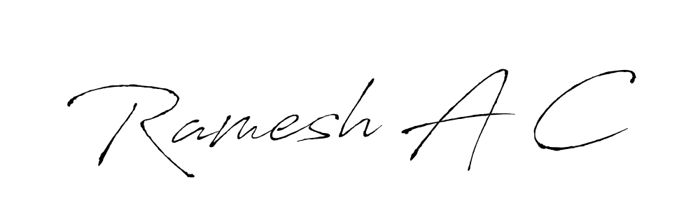 Ramesh A C stylish signature style. Best Handwritten Sign (Antro_Vectra) for my name. Handwritten Signature Collection Ideas for my name Ramesh A C. Ramesh A C signature style 6 images and pictures png