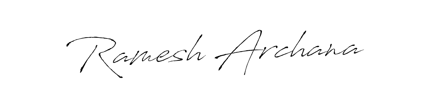 Ramesh Archana stylish signature style. Best Handwritten Sign (Antro_Vectra) for my name. Handwritten Signature Collection Ideas for my name Ramesh Archana. Ramesh Archana signature style 6 images and pictures png