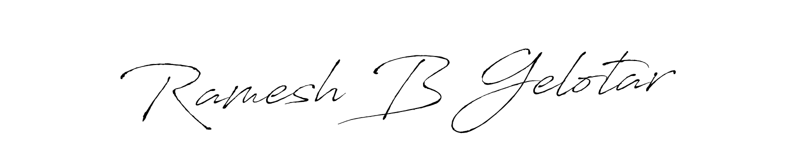 Create a beautiful signature design for name Ramesh B Gelotar. With this signature (Antro_Vectra) fonts, you can make a handwritten signature for free. Ramesh B Gelotar signature style 6 images and pictures png