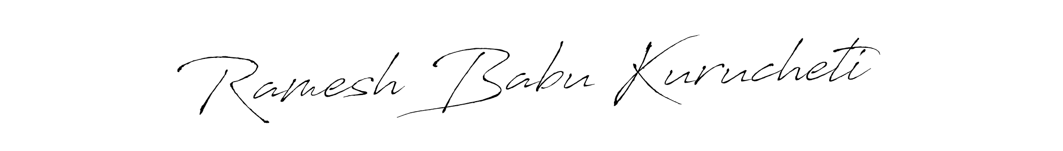 Design your own signature with our free online signature maker. With this signature software, you can create a handwritten (Antro_Vectra) signature for name Ramesh Babu Kurucheti. Ramesh Babu Kurucheti signature style 6 images and pictures png