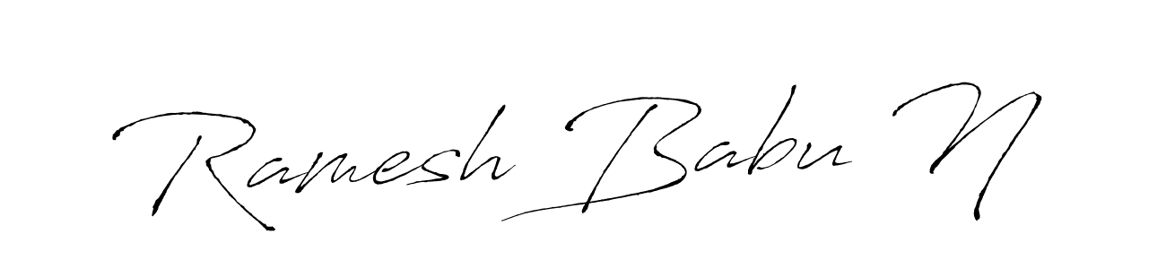 Use a signature maker to create a handwritten signature online. With this signature software, you can design (Antro_Vectra) your own signature for name Ramesh Babu N. Ramesh Babu N signature style 6 images and pictures png