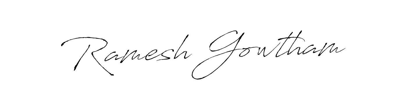 Design your own signature with our free online signature maker. With this signature software, you can create a handwritten (Antro_Vectra) signature for name Ramesh Gowtham. Ramesh Gowtham signature style 6 images and pictures png