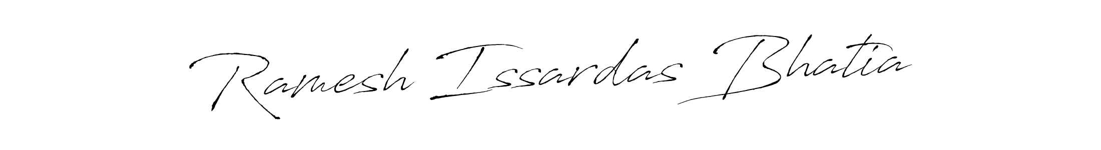Antro_Vectra is a professional signature style that is perfect for those who want to add a touch of class to their signature. It is also a great choice for those who want to make their signature more unique. Get Ramesh Issardas Bhatia name to fancy signature for free. Ramesh Issardas Bhatia signature style 6 images and pictures png