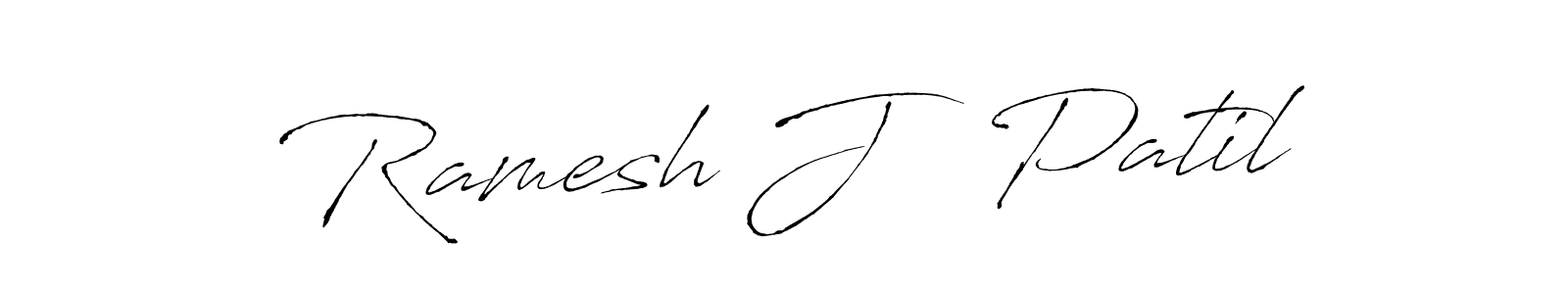 How to make Ramesh J   Patil name signature. Use Antro_Vectra style for creating short signs online. This is the latest handwritten sign. Ramesh J   Patil signature style 6 images and pictures png
