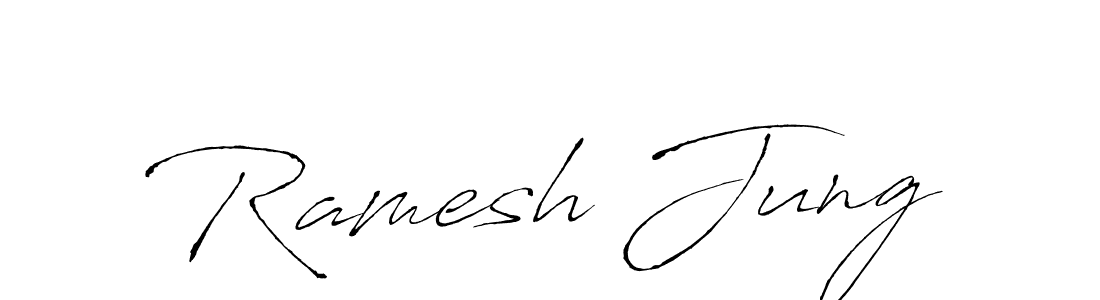 How to make Ramesh Jung name signature. Use Antro_Vectra style for creating short signs online. This is the latest handwritten sign. Ramesh Jung signature style 6 images and pictures png