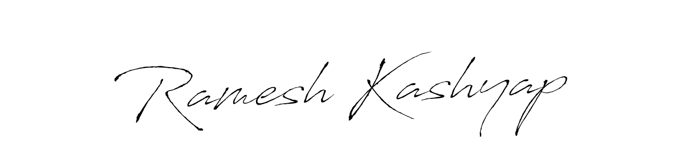Design your own signature with our free online signature maker. With this signature software, you can create a handwritten (Antro_Vectra) signature for name Ramesh Kashyap. Ramesh Kashyap signature style 6 images and pictures png