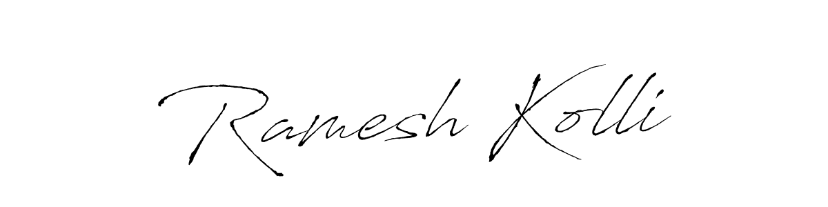 Also we have Ramesh Kolli name is the best signature style. Create professional handwritten signature collection using Antro_Vectra autograph style. Ramesh Kolli signature style 6 images and pictures png
