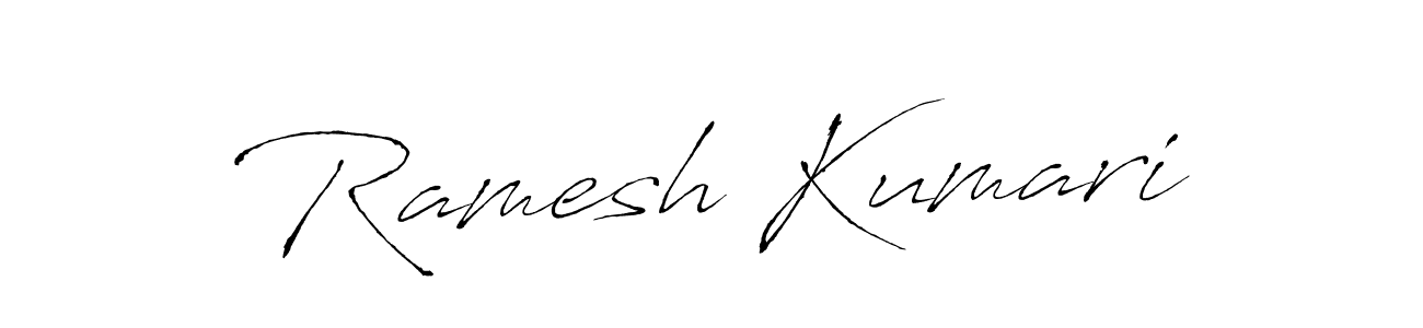 Design your own signature with our free online signature maker. With this signature software, you can create a handwritten (Antro_Vectra) signature for name Ramesh Kumari. Ramesh Kumari signature style 6 images and pictures png