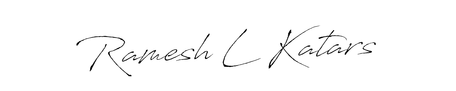 How to make Ramesh L Katars name signature. Use Antro_Vectra style for creating short signs online. This is the latest handwritten sign. Ramesh L Katars signature style 6 images and pictures png