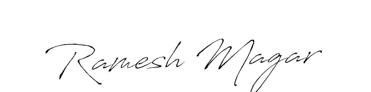 Ramesh Magar stylish signature style. Best Handwritten Sign (Antro_Vectra) for my name. Handwritten Signature Collection Ideas for my name Ramesh Magar. Ramesh Magar signature style 6 images and pictures png