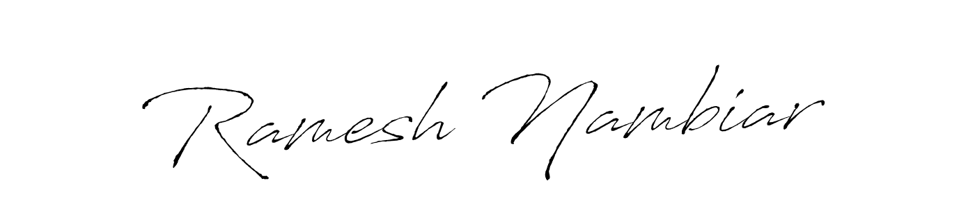 Make a beautiful signature design for name Ramesh Nambiar. With this signature (Antro_Vectra) style, you can create a handwritten signature for free. Ramesh Nambiar signature style 6 images and pictures png