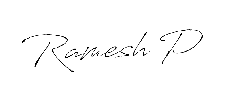 Ramesh P stylish signature style. Best Handwritten Sign (Antro_Vectra) for my name. Handwritten Signature Collection Ideas for my name Ramesh P. Ramesh P signature style 6 images and pictures png