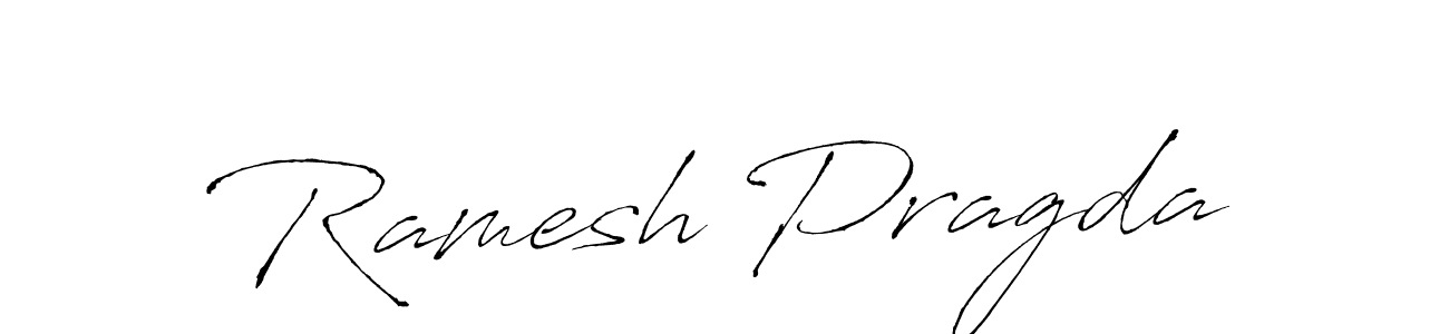 Use a signature maker to create a handwritten signature online. With this signature software, you can design (Antro_Vectra) your own signature for name Ramesh Pragda. Ramesh Pragda signature style 6 images and pictures png
