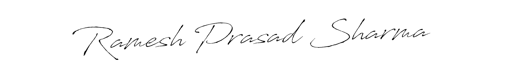 Make a beautiful signature design for name Ramesh Prasad Sharma. With this signature (Antro_Vectra) style, you can create a handwritten signature for free. Ramesh Prasad Sharma signature style 6 images and pictures png