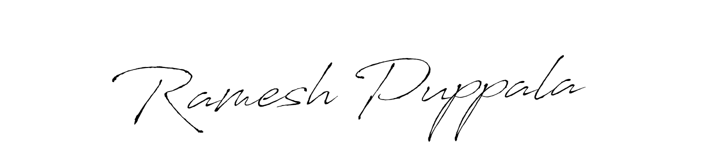 Design your own signature with our free online signature maker. With this signature software, you can create a handwritten (Antro_Vectra) signature for name Ramesh Puppala. Ramesh Puppala signature style 6 images and pictures png