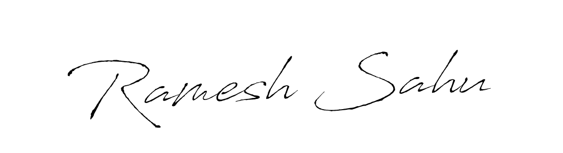 How to make Ramesh Sahu name signature. Use Antro_Vectra style for creating short signs online. This is the latest handwritten sign. Ramesh Sahu signature style 6 images and pictures png