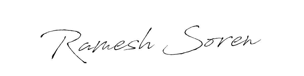 Make a beautiful signature design for name Ramesh Soren. With this signature (Antro_Vectra) style, you can create a handwritten signature for free. Ramesh Soren signature style 6 images and pictures png