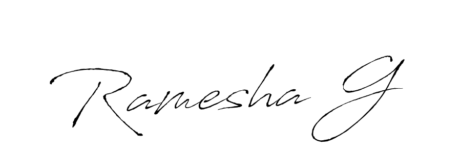 Also we have Ramesha G name is the best signature style. Create professional handwritten signature collection using Antro_Vectra autograph style. Ramesha G signature style 6 images and pictures png