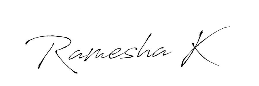 if you are searching for the best signature style for your name Ramesha K. so please give up your signature search. here we have designed multiple signature styles  using Antro_Vectra. Ramesha K signature style 6 images and pictures png