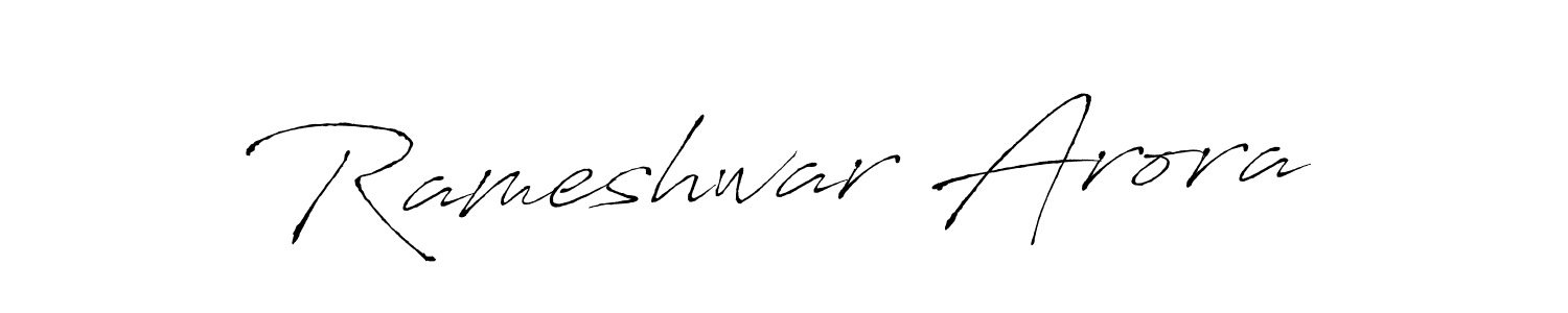Make a beautiful signature design for name Rameshwar Arora. With this signature (Antro_Vectra) style, you can create a handwritten signature for free. Rameshwar Arora signature style 6 images and pictures png