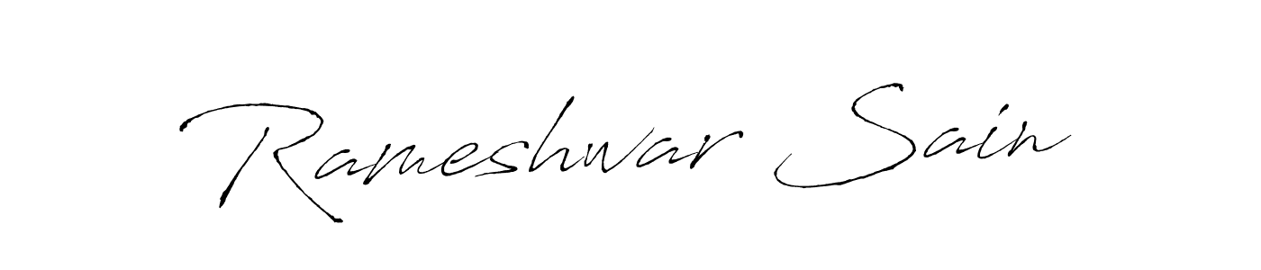 Create a beautiful signature design for name Rameshwar Sain. With this signature (Antro_Vectra) fonts, you can make a handwritten signature for free. Rameshwar Sain signature style 6 images and pictures png